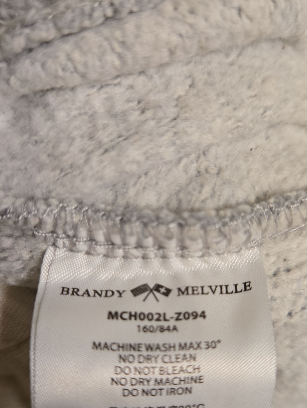 BRANDY MELVILLE ππwide LegWomen's Grey Sweatpants Navy Side Panels - Picture 6 of 6
